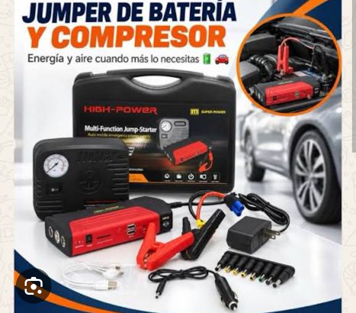 🚗 Jumper + Compresor Portátil