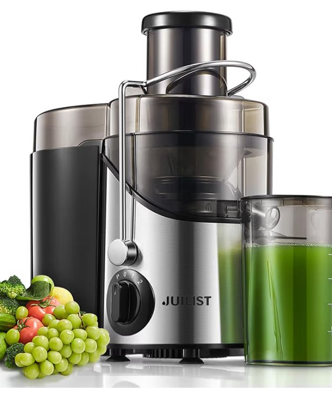 Extractor de Jugos 800W de Acero Inoxidable